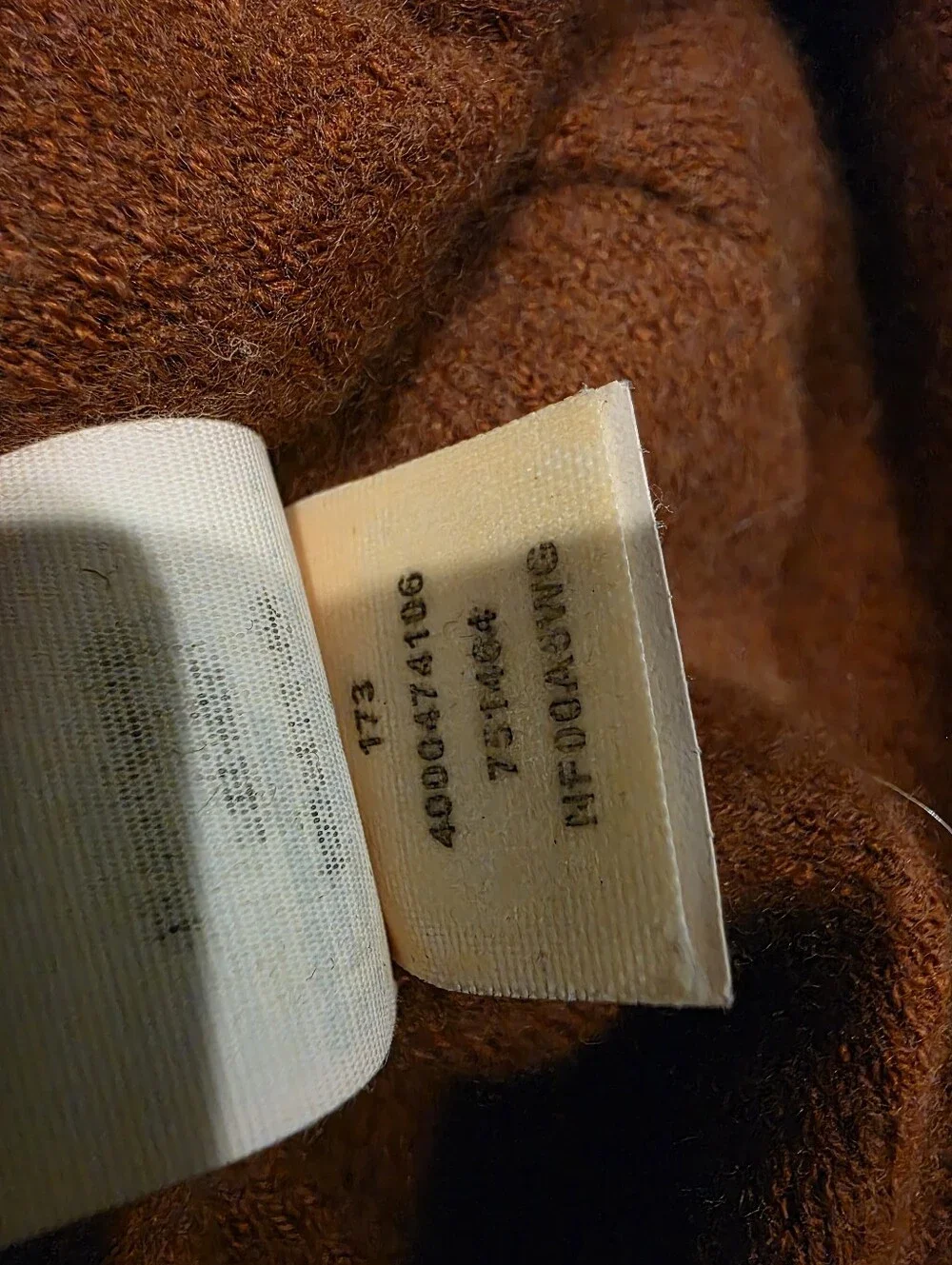 The North Face Rust Orange Knit Beanie with Subtle Logo